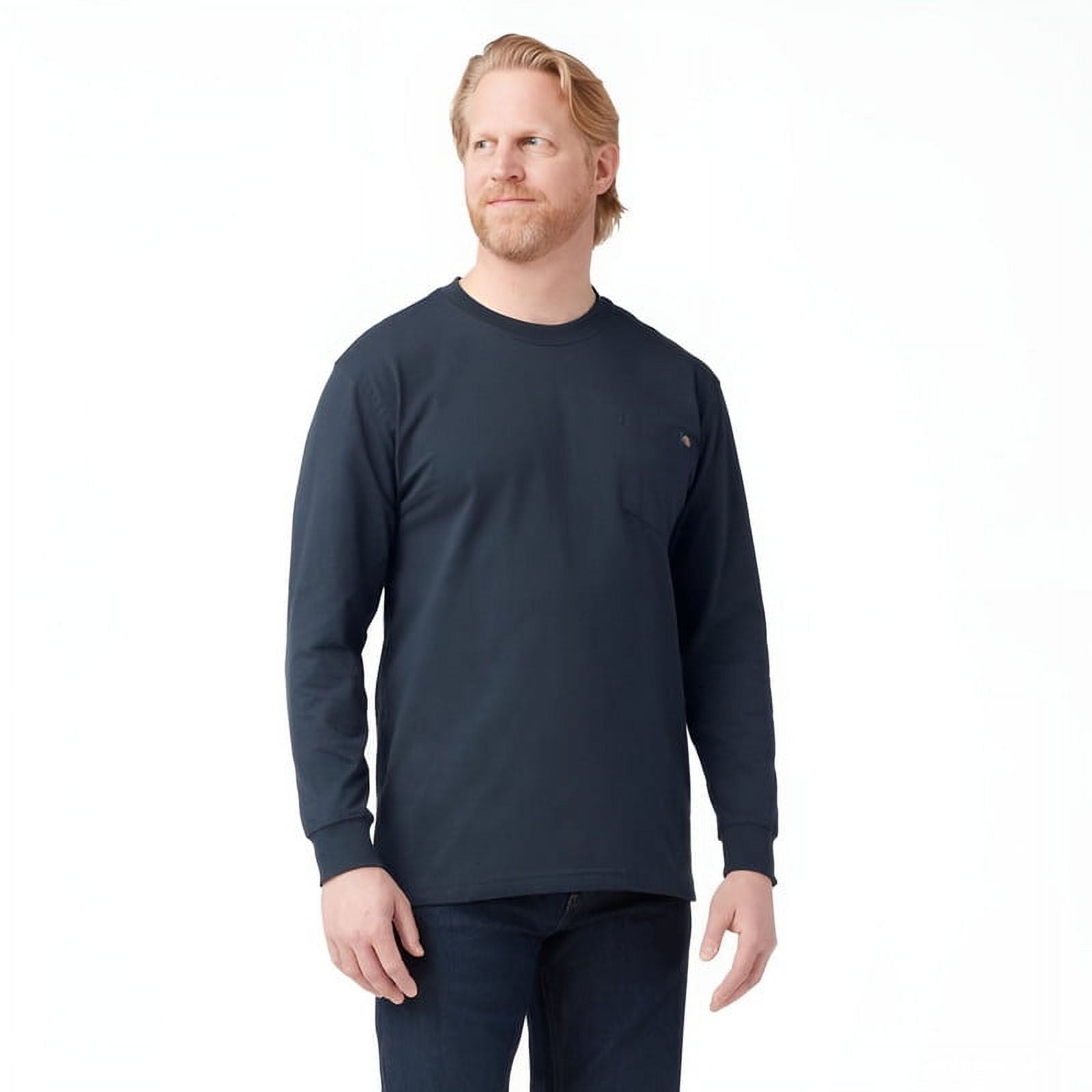 Dickies Men's and Big Men's Long Sleeve Heavyweight Pocket T-Shirt
