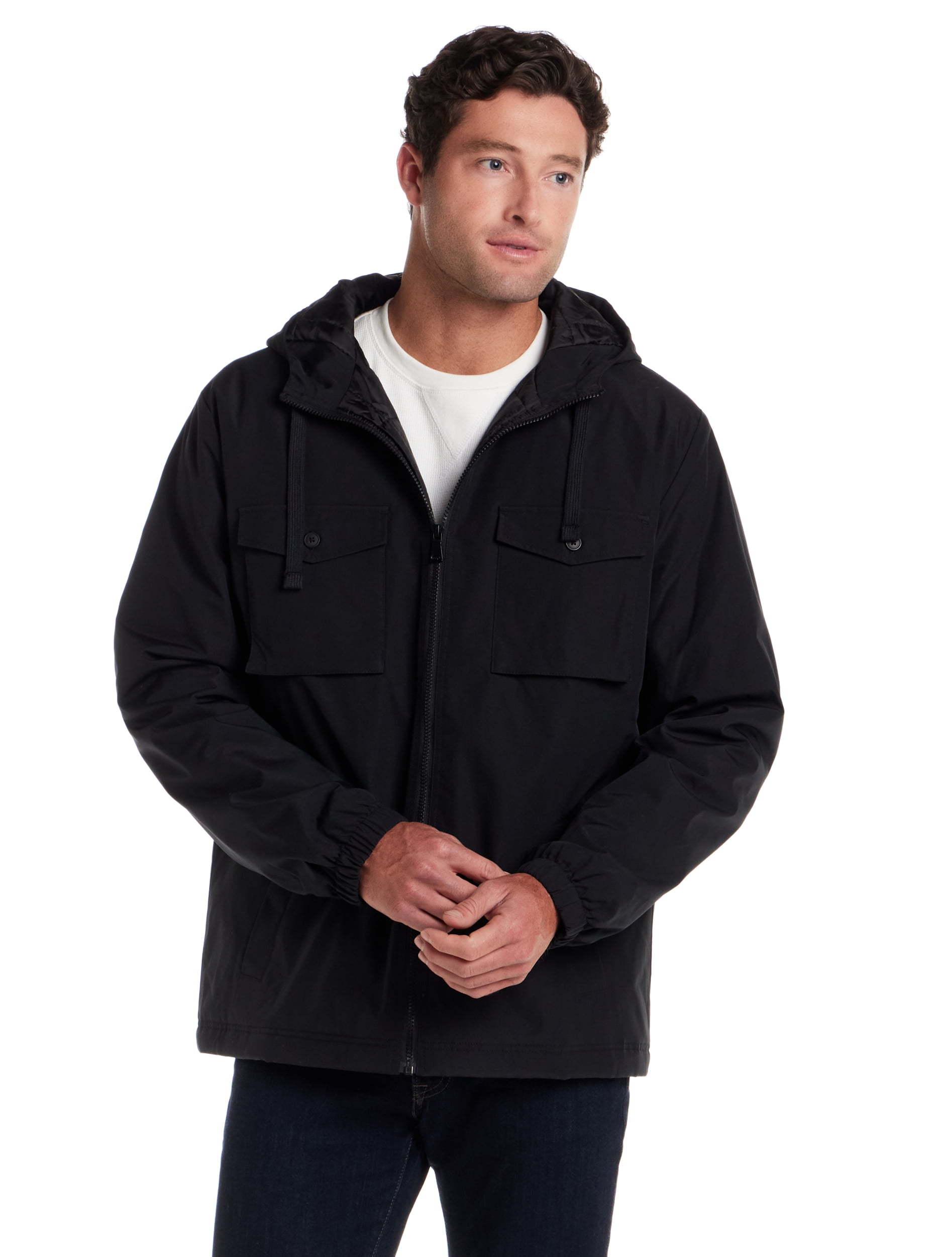 Frontier Threads Men's Lined Poly Memory Hooded Safari Jacket