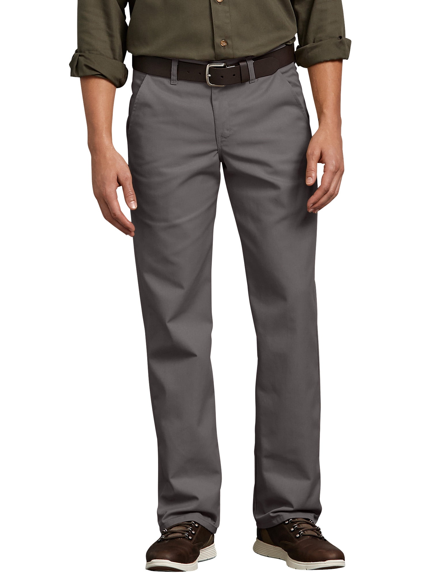 Genuine Dickies Mens Flat Front Flex Pant, Slim Fit