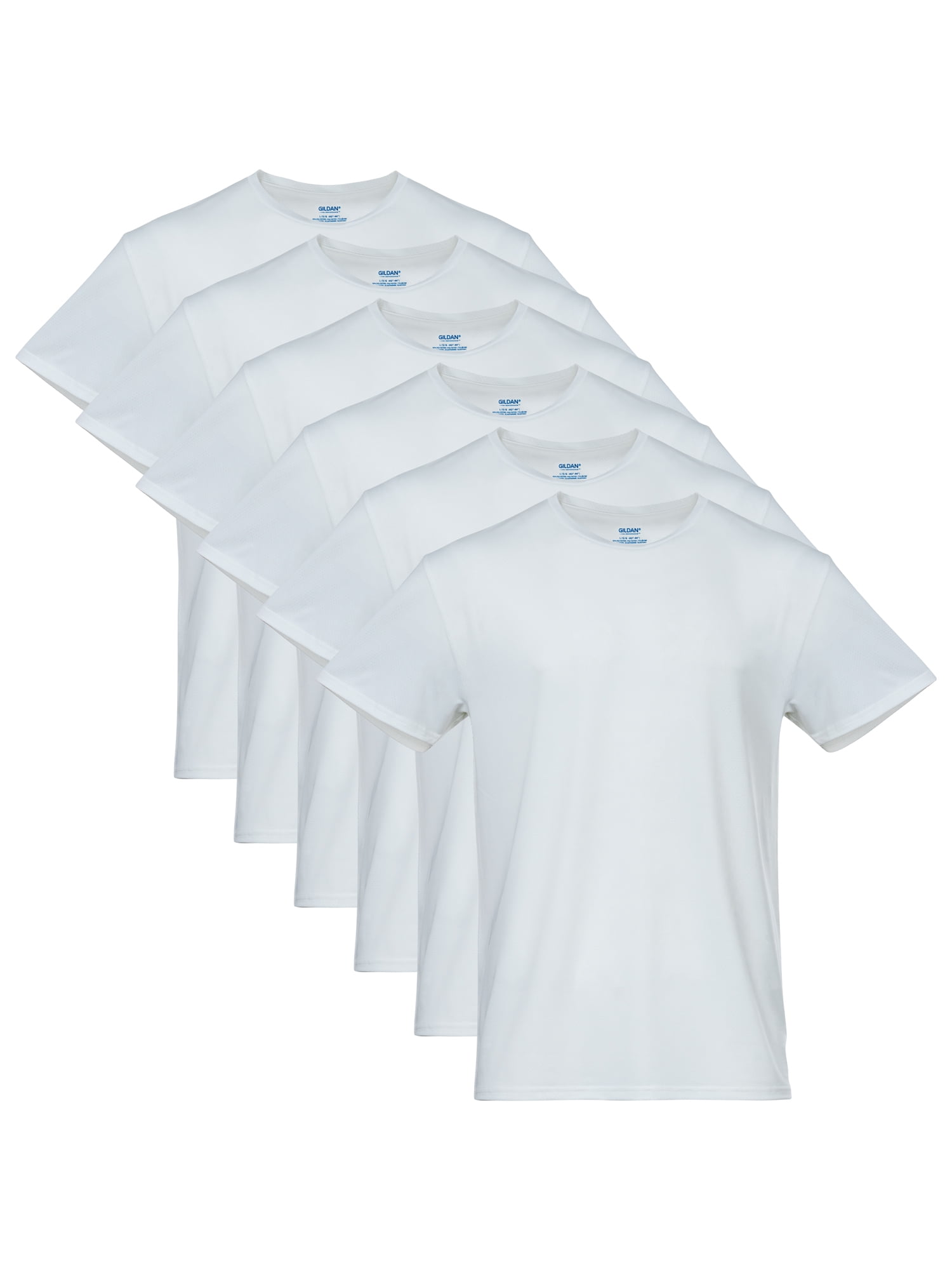 Gildan Men's Performance EZ Breeze Crew Tees, 6-Pack, Sizes S-2X
