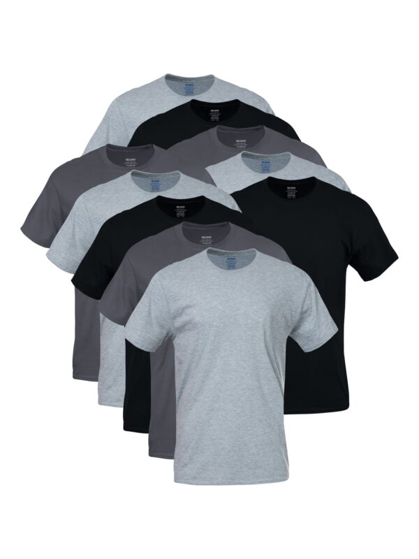 Gildan Men's Assorted Colors Crewneck Tee with Short Sleeves, 10-Pack