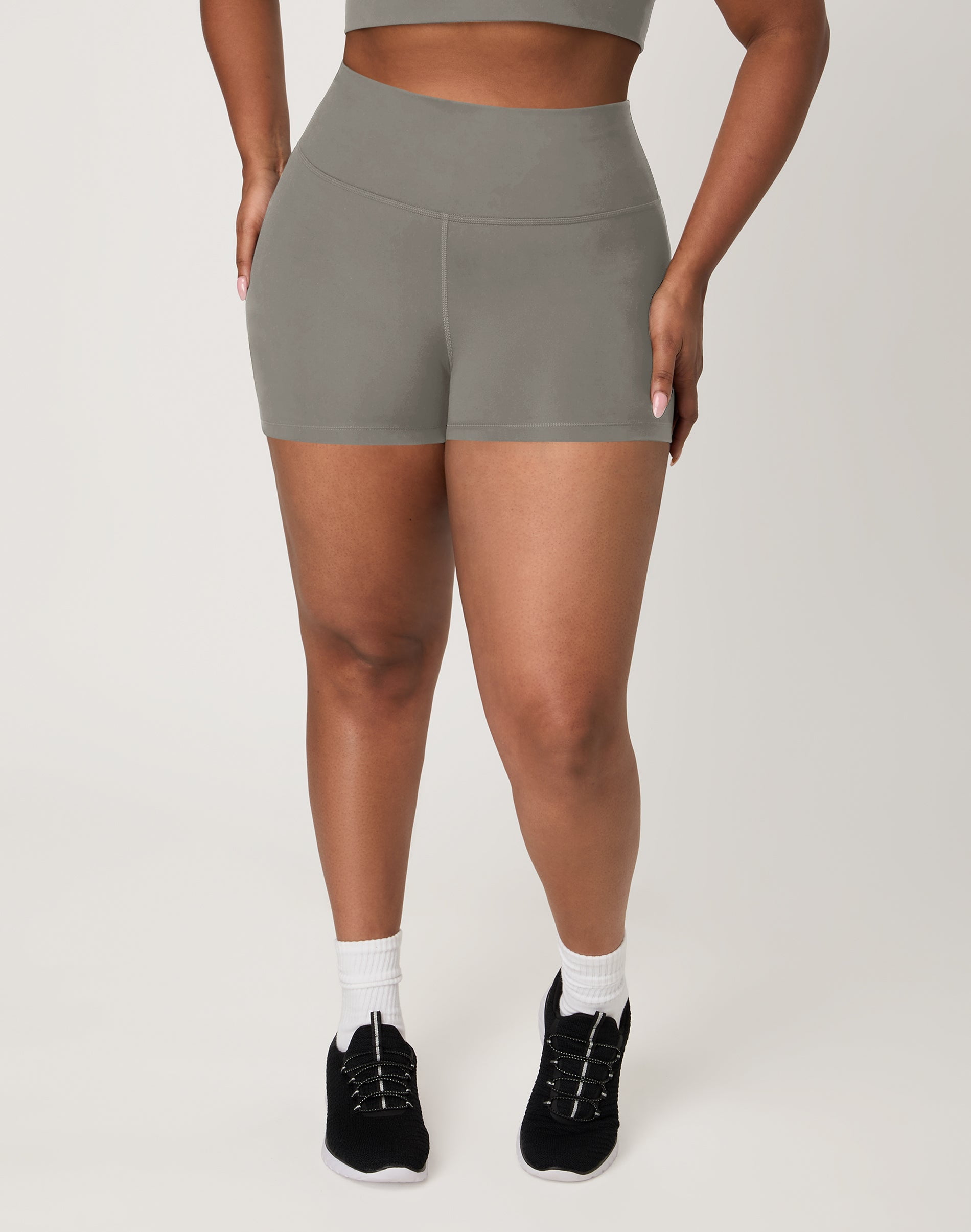 Hanes Moves Women's Leak Protection Bike Shorts, 3" Cool Grey M