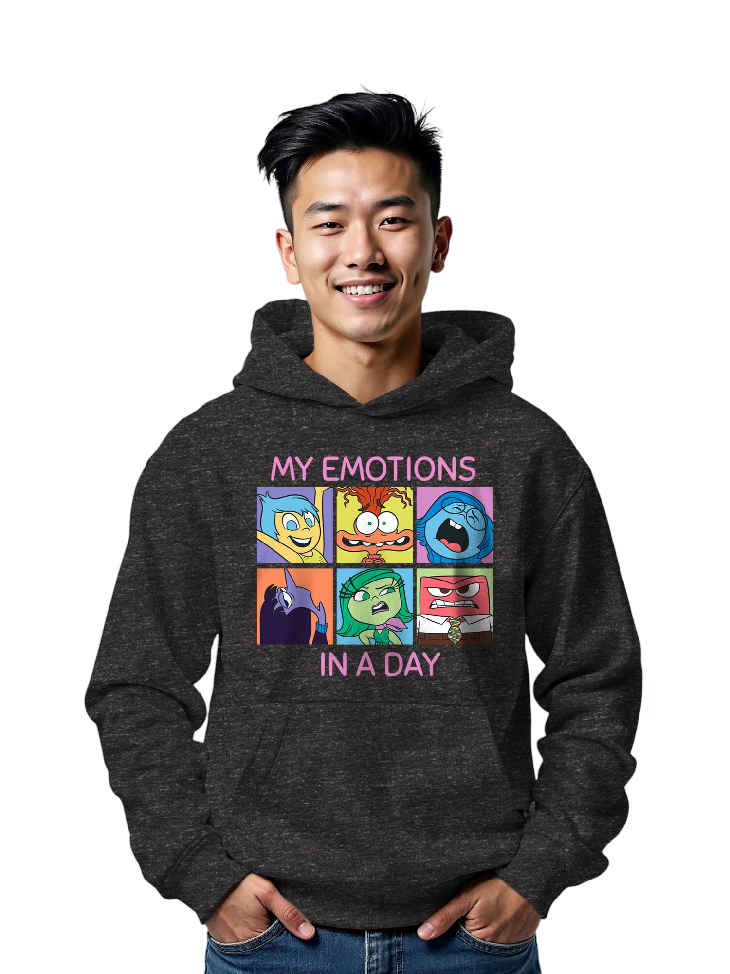 Inside Out, Men's & Big Men's Graphic Hoodie, My Emotions, Sizes XS-3XL