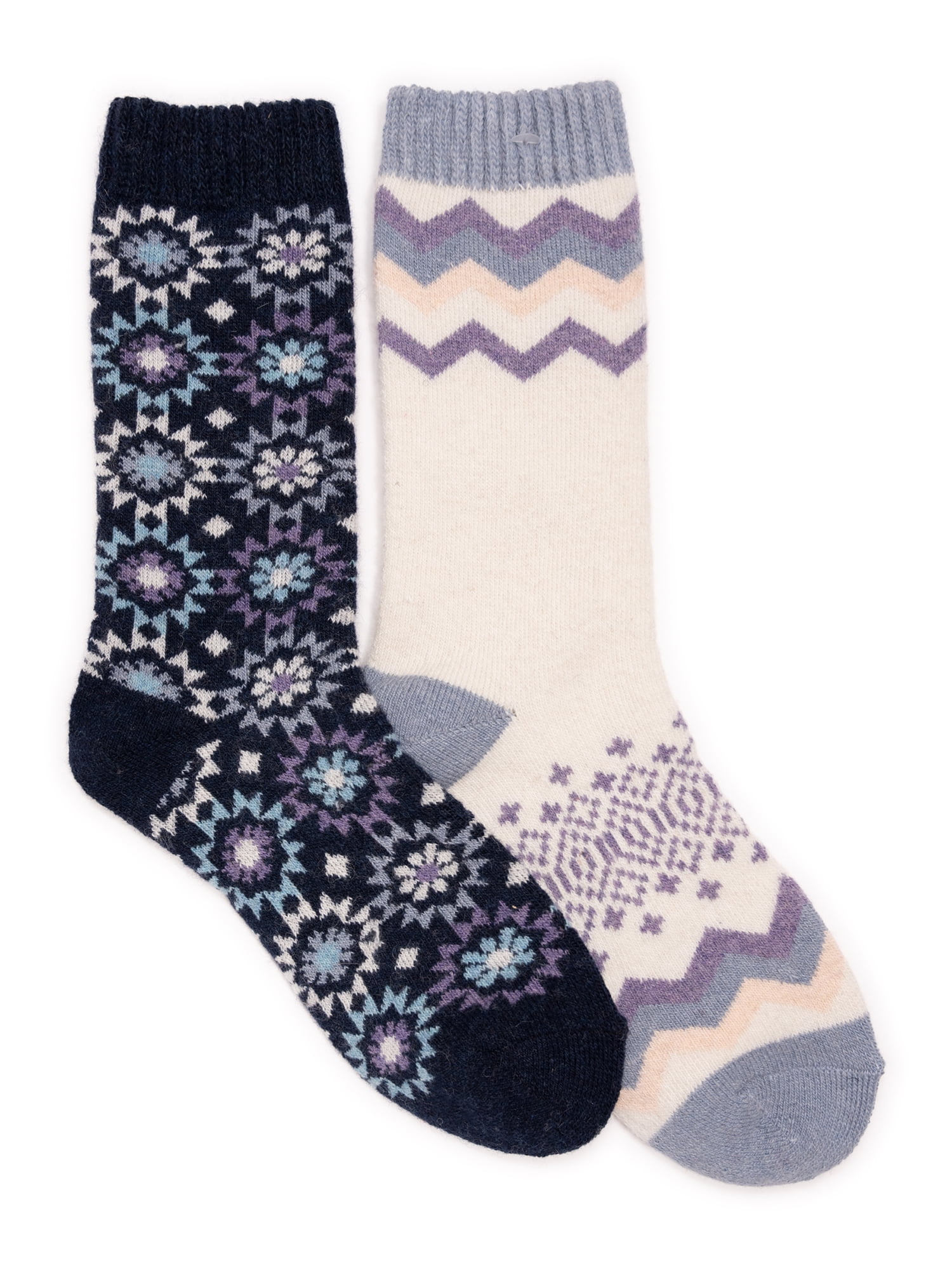 MUK LUKS Women's Wool Socks, 2-Pack, OSFM