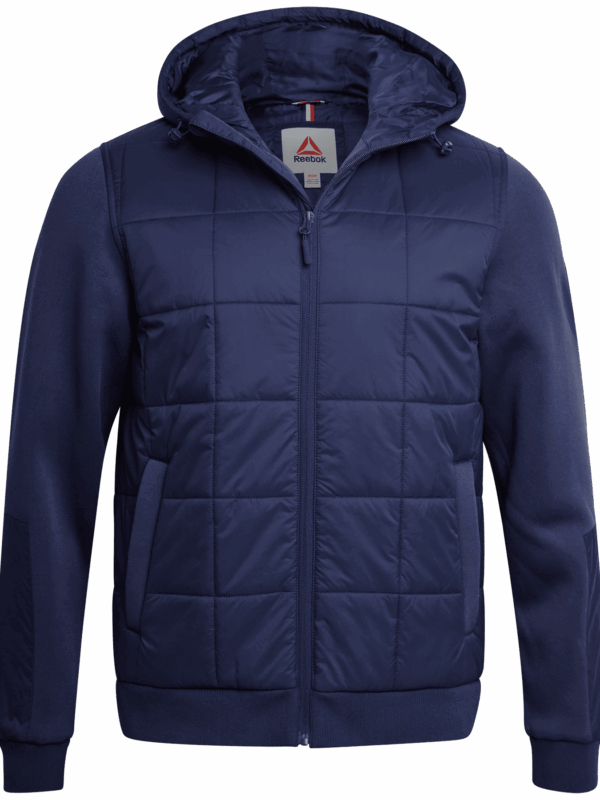 Reebok Men's and Big Men's Quilted Mixed Media Jacket, Sizes S-3XL