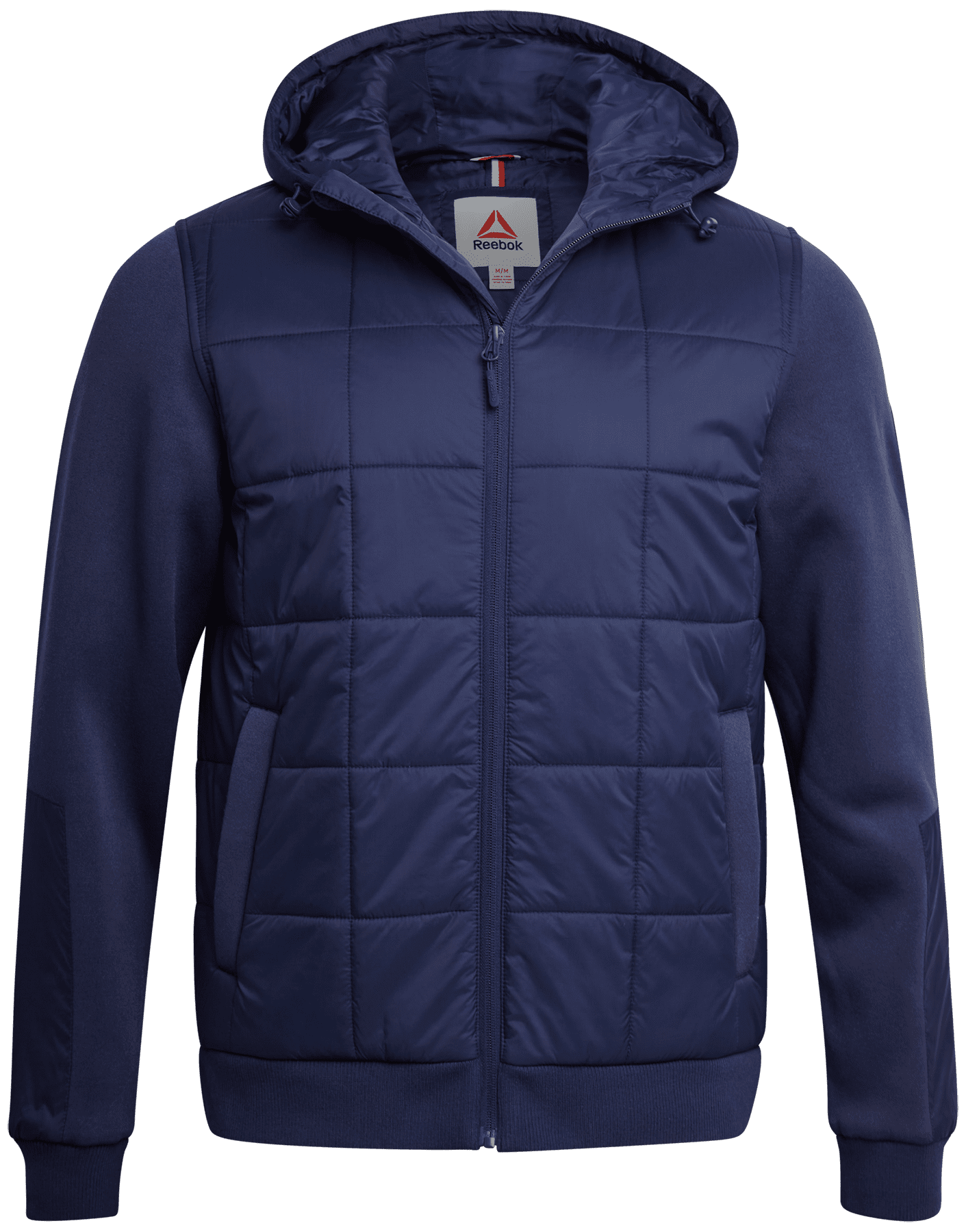 Reebok Men's and Big Men's Quilted Mixed Media Jacket, Sizes S-3XL