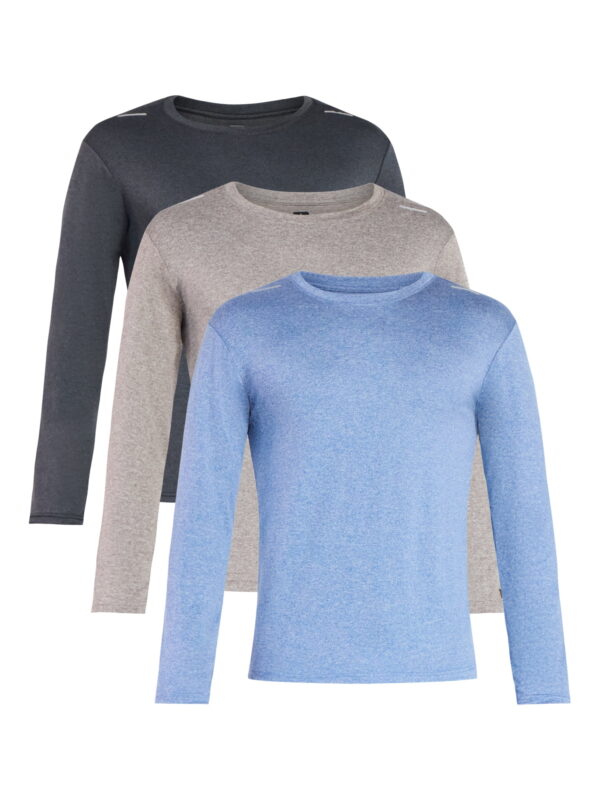 Russell Athletic Men’s Runner Tech Tee with Long Sleeves, 3-Pack, Sizes S-2XL