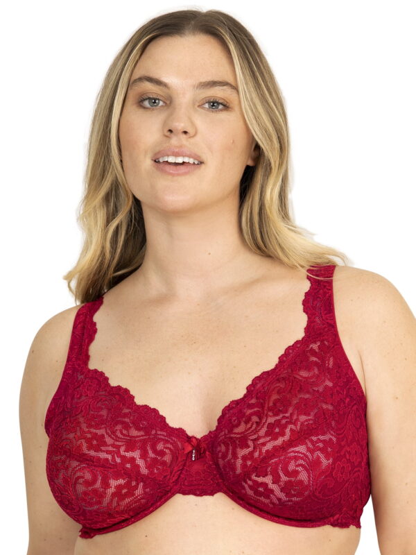 Smart & Sexy Women's Plus Size Signature Lace Unlined Underwire Bra with Added Support