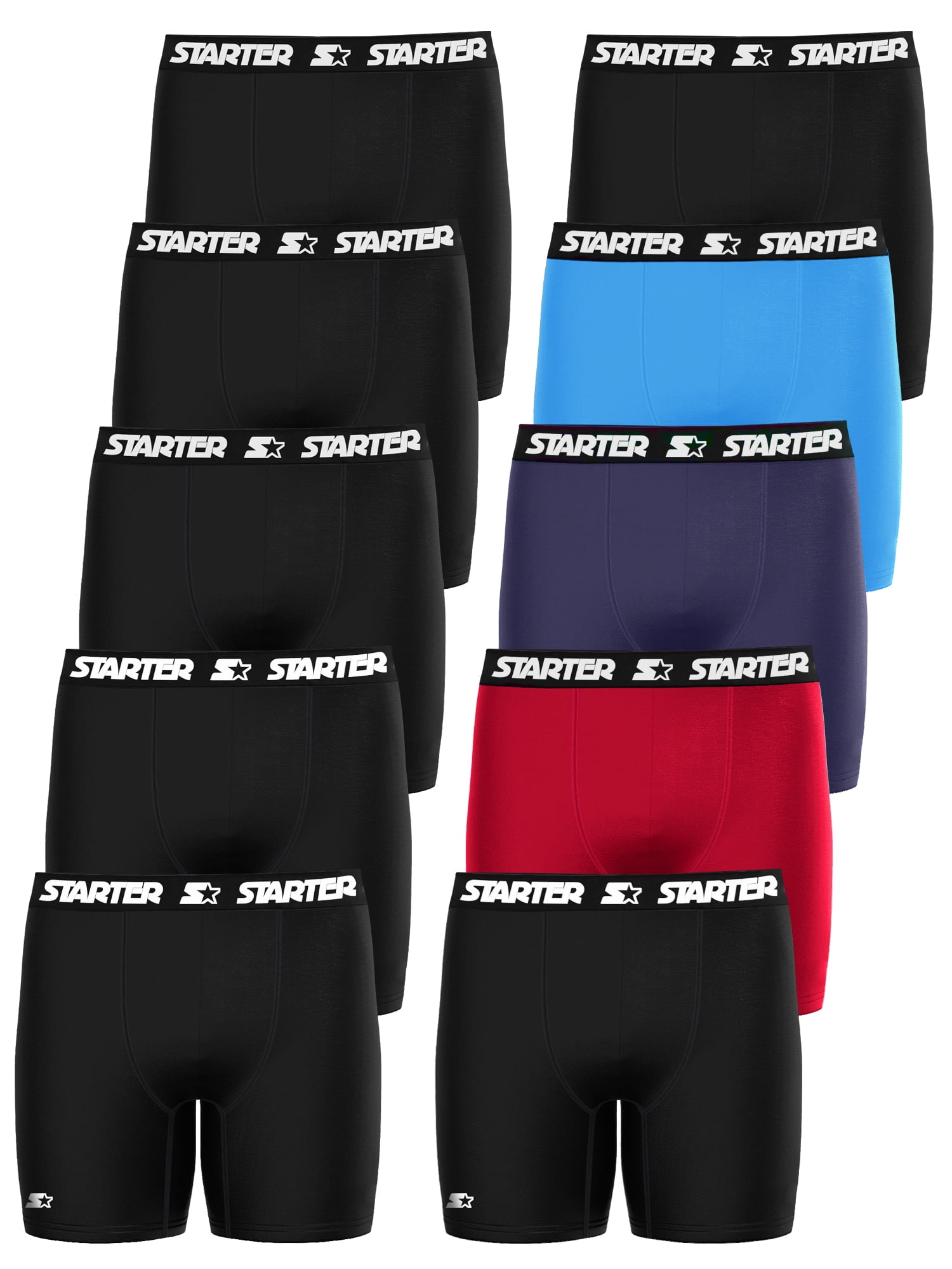 Starter Cotton Mens Briefs Breathable Underwear for Men, Large Mutli-Color 10-Pack