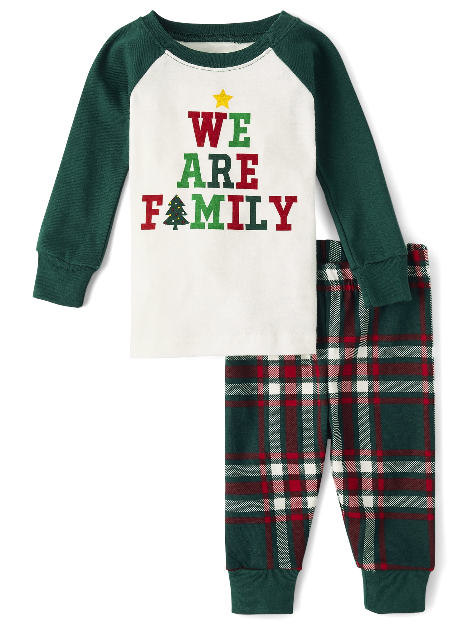 The Children's Place Toddler Unisex Matching Family We Are Family Snug Fit Cotton Pajamas, Sizes 2T-5T