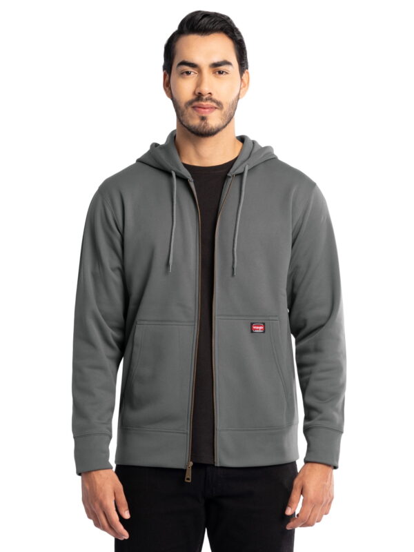 Wrangler Workwear Men's Full Zip Performance Fleece Hooded Work Jacket, Size S-5XL
