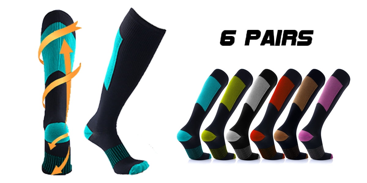 Extreme Fit Copper Compression Socks for Men & Women, 6 Pairs - Image 4