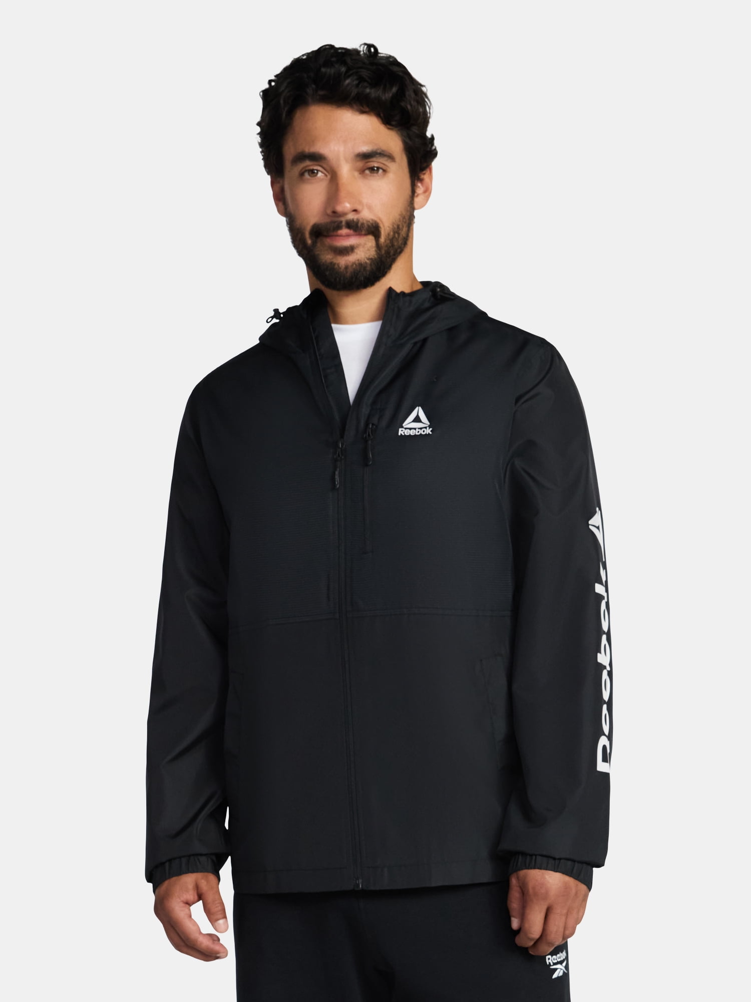 Reebok Men and Big Men's Jersey Lined Windbreaker Jacket with Hood, Lightweight, Sizes S-3XL - Image 2