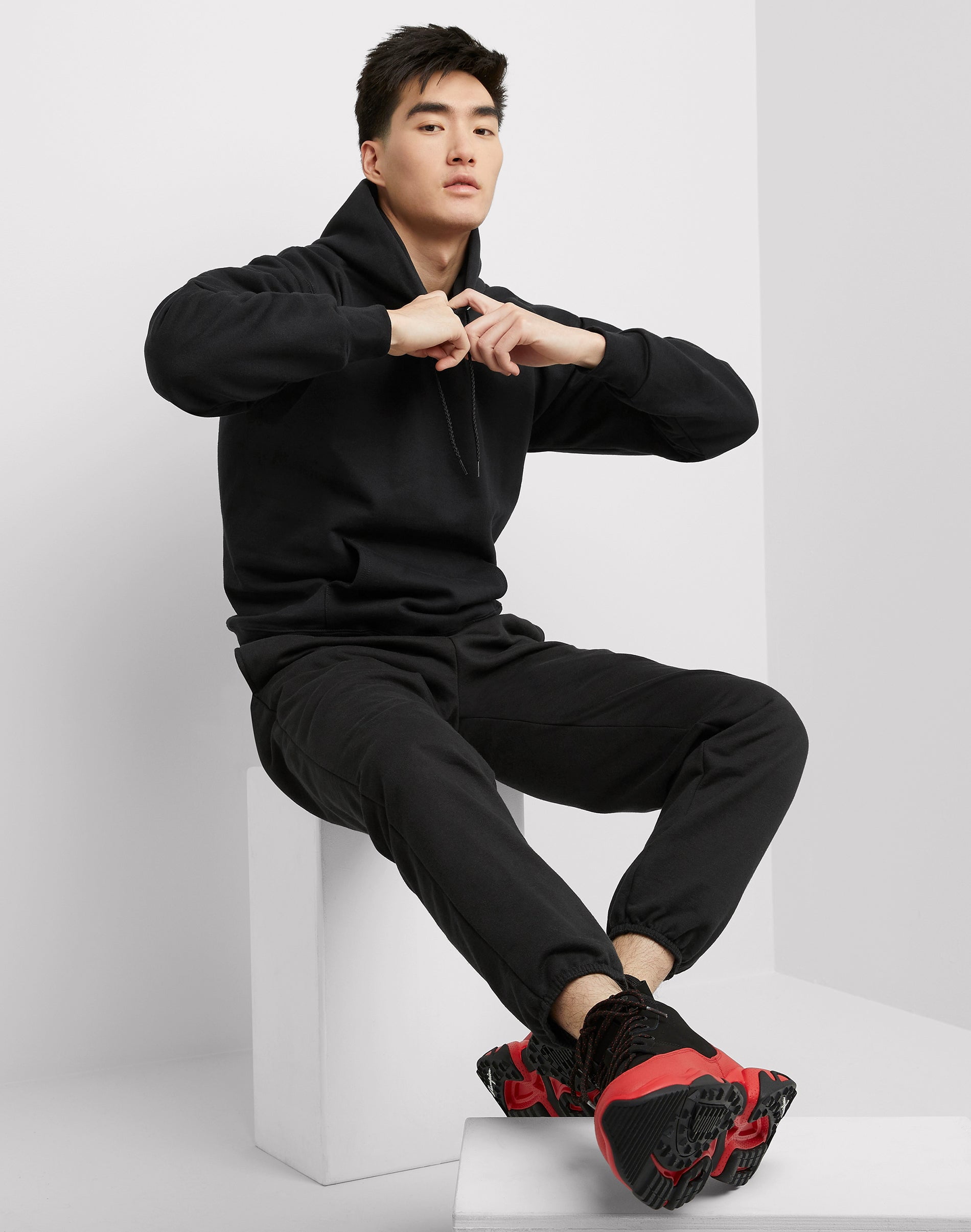 Hanes Sport Ultimate Men's Fleece Joggers, 32" Black L - Image 5