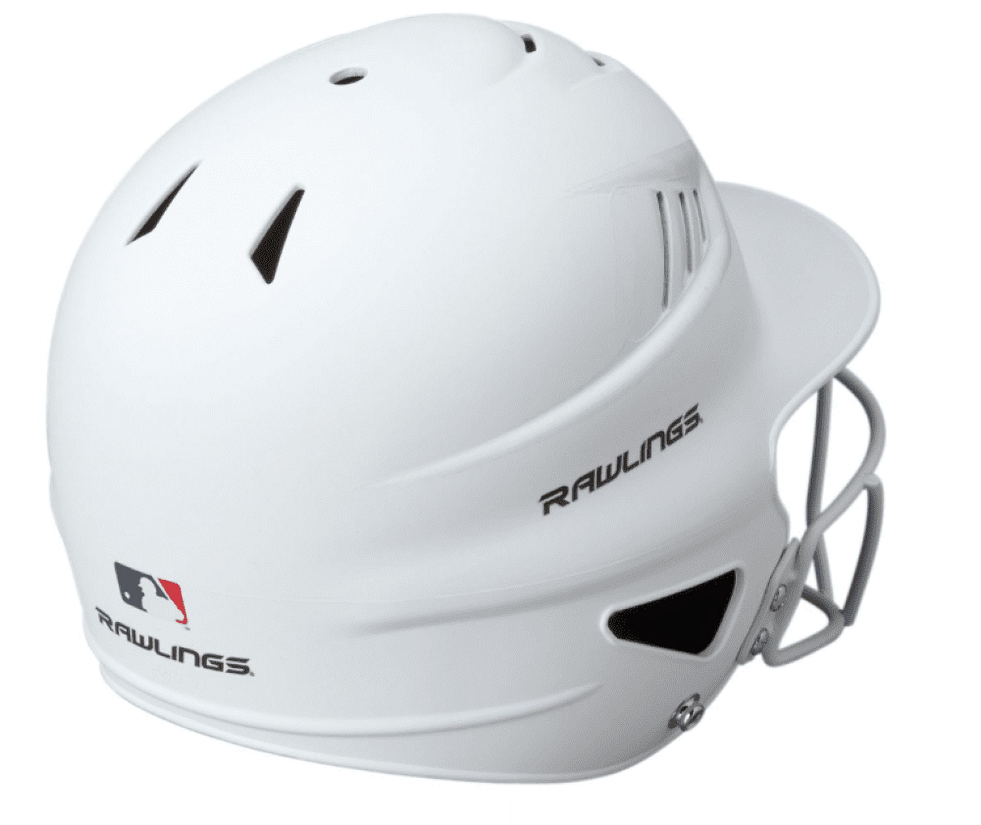 Rawlings Coolflo Fastpitch Softball Helmet with Face Guard, Matte White - Image 4