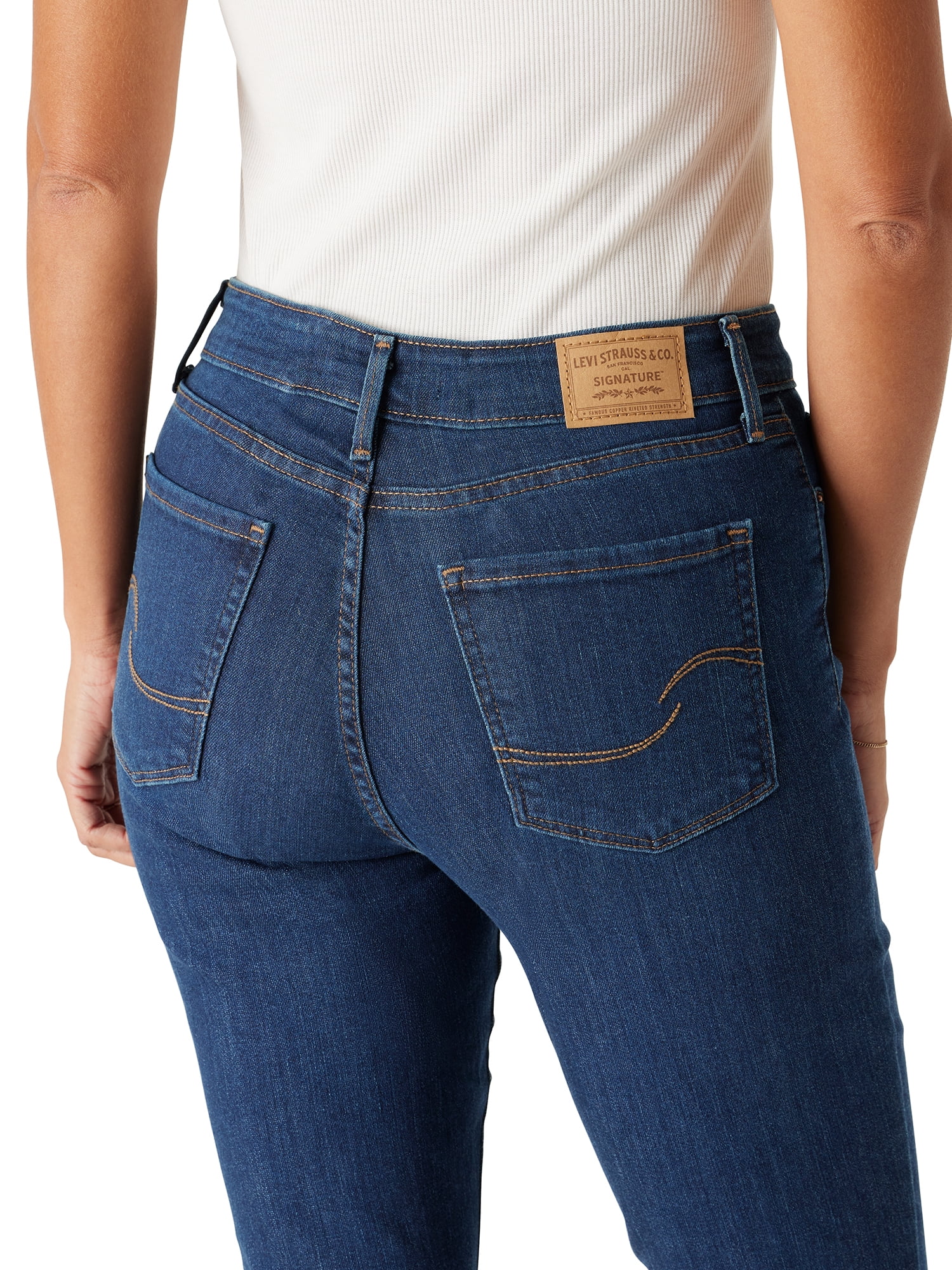 Levi Strauss Signature Women's Mid Rise Skinny Jeans, Tummy-Smoothing Pannel, Inseams: 27", 29", 31", Sizes 2-20 - Image 6
