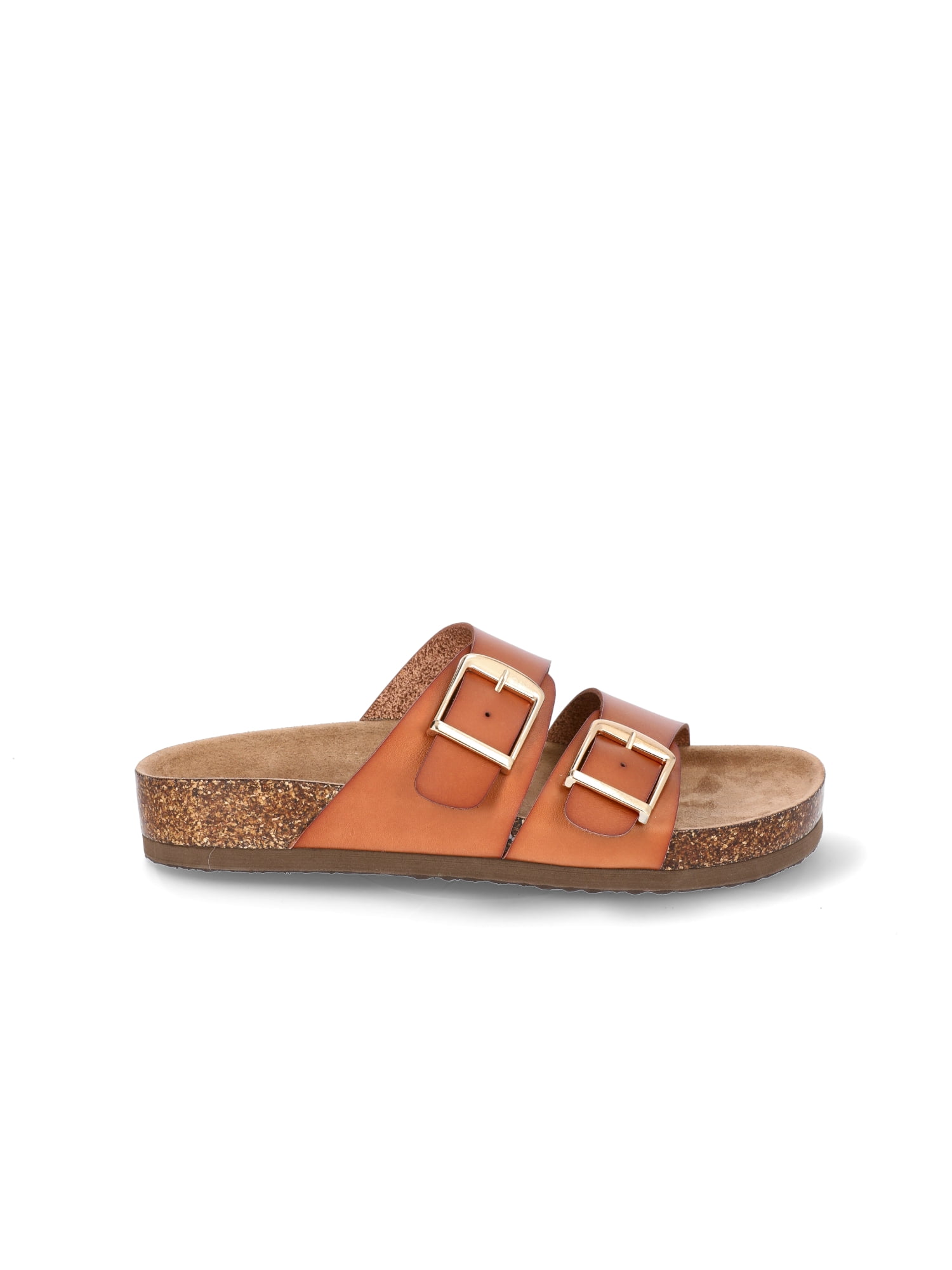 Time and Tru Women's Footbed Slide Sandals, Wide Width Available - Image 2