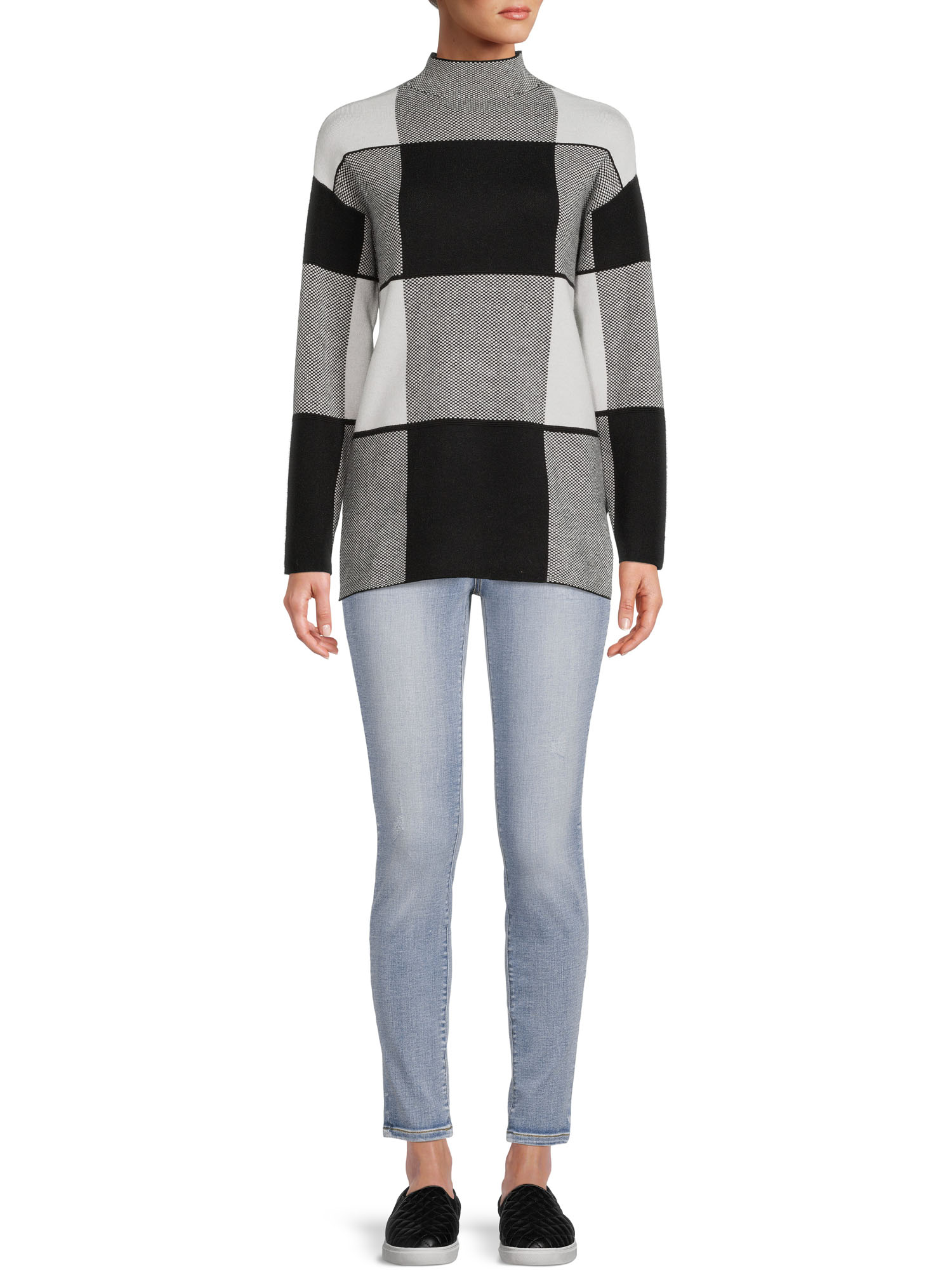 By Design Women’s Funnel-Neck Print Sweater - Image 5