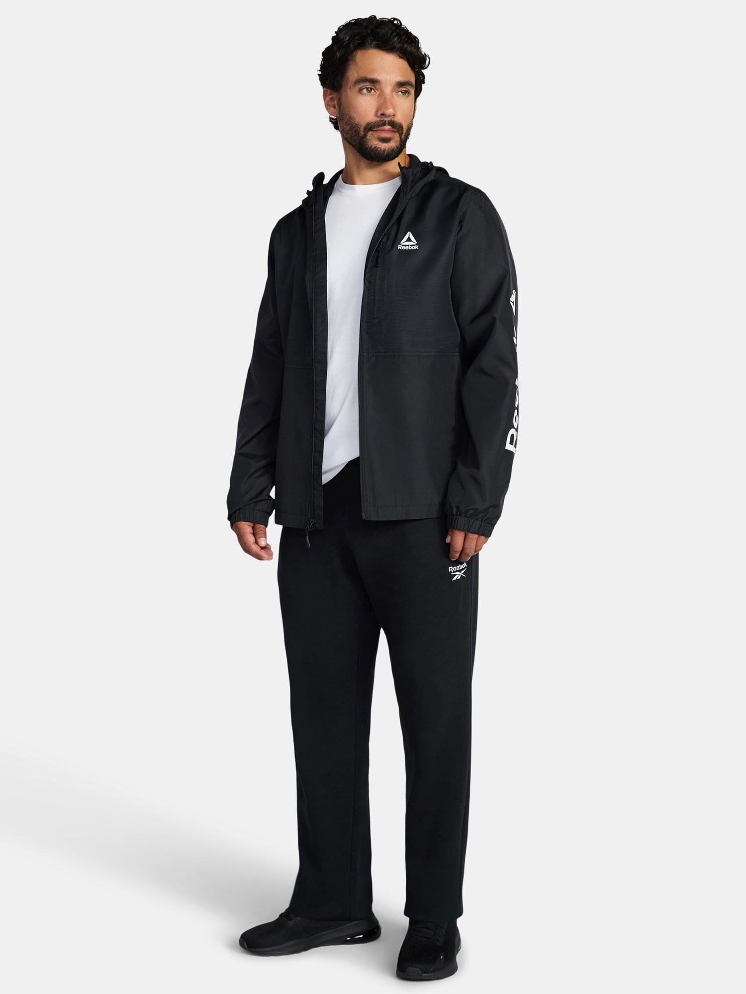 Reebok Men and Big Men's Jersey Lined Windbreaker Jacket with Hood, Lightweight, Sizes S-3XL - Image 3