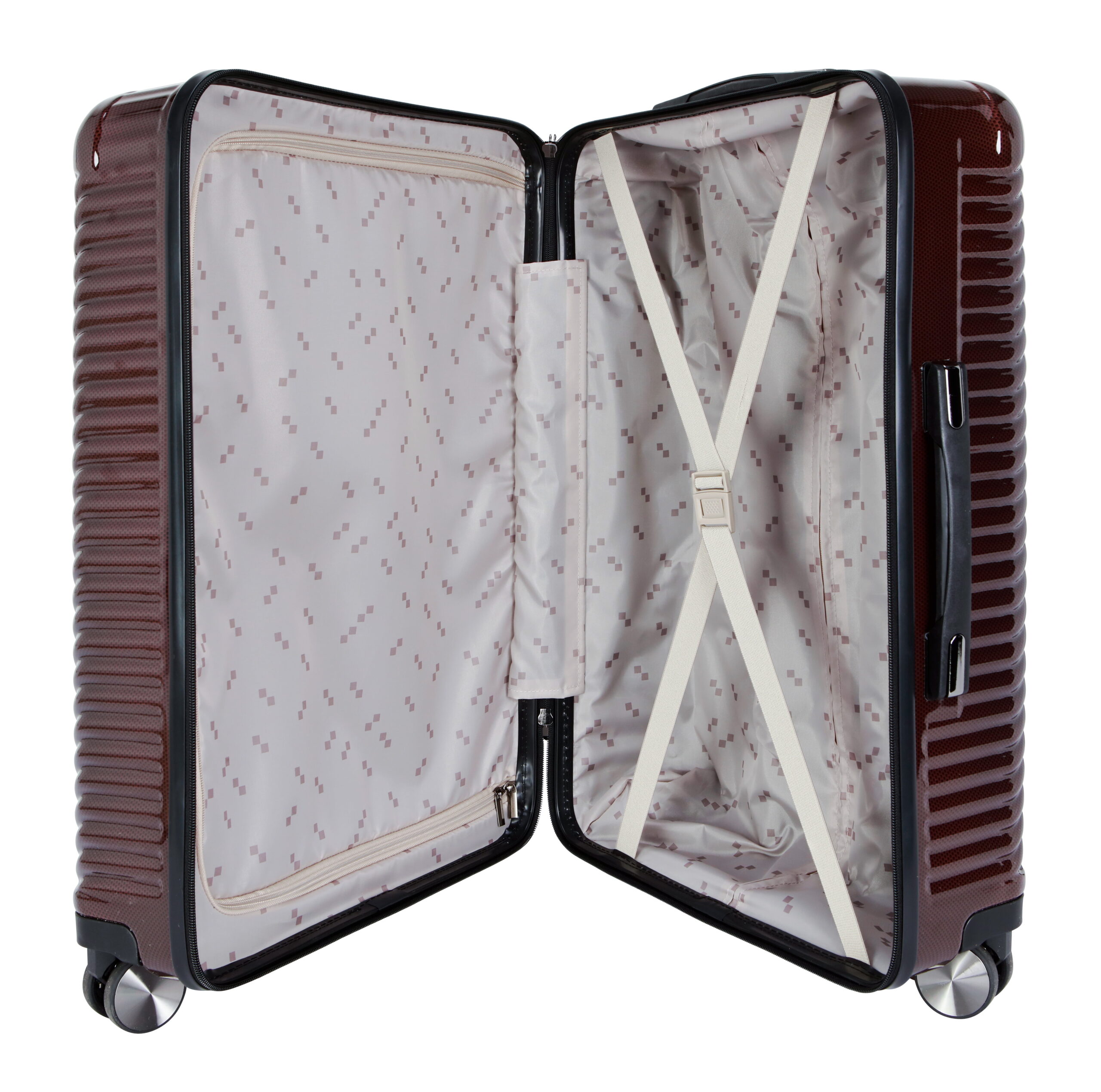 Ecotech Veer 24-inch Hardside Travel ABS Checked Luggage, Chocolate - Image 2
