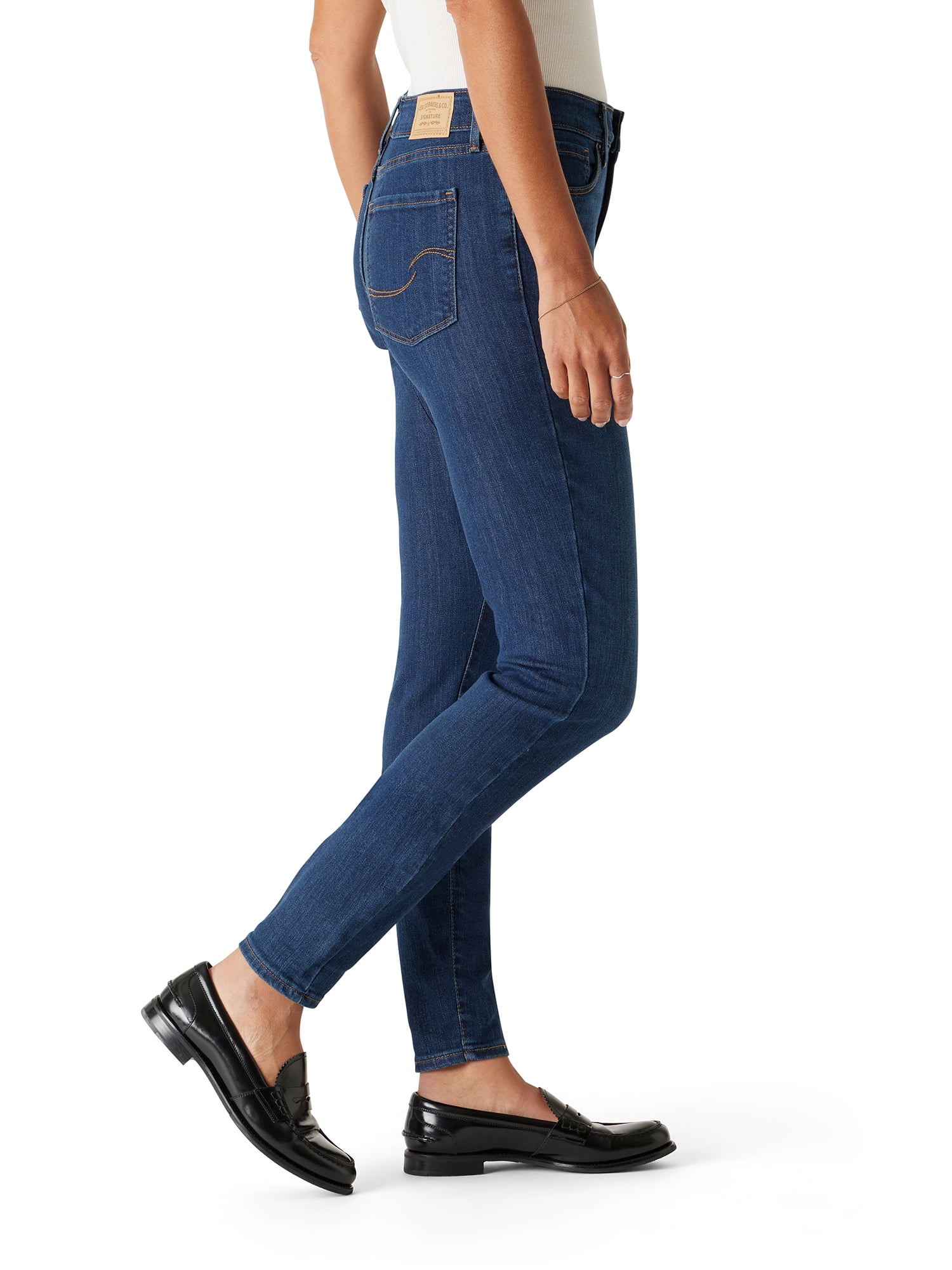 Levi Strauss Signature Women's Mid Rise Skinny Jeans, Tummy-Smoothing Pannel, Inseams: 27", 29", 31", Sizes 2-20 - Image 2