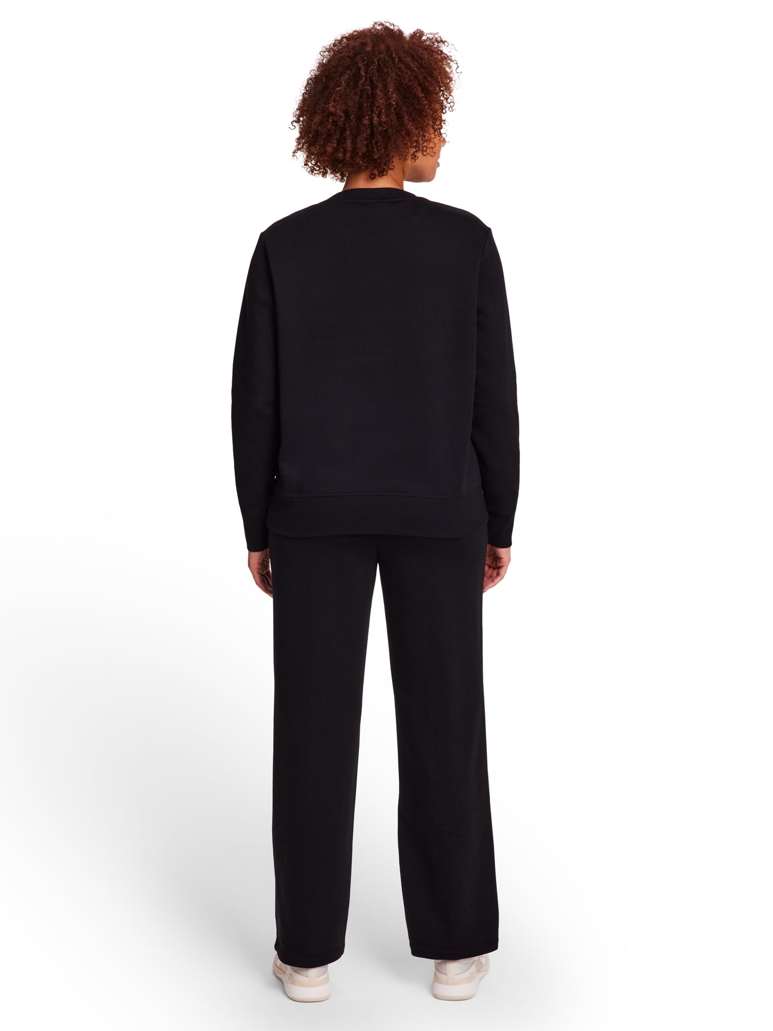 Reebok Women's and Women's Plus Sport Core Crewneck and Straight Leg Pant 2-Piece Set, Sizes XS-4X - Image 4