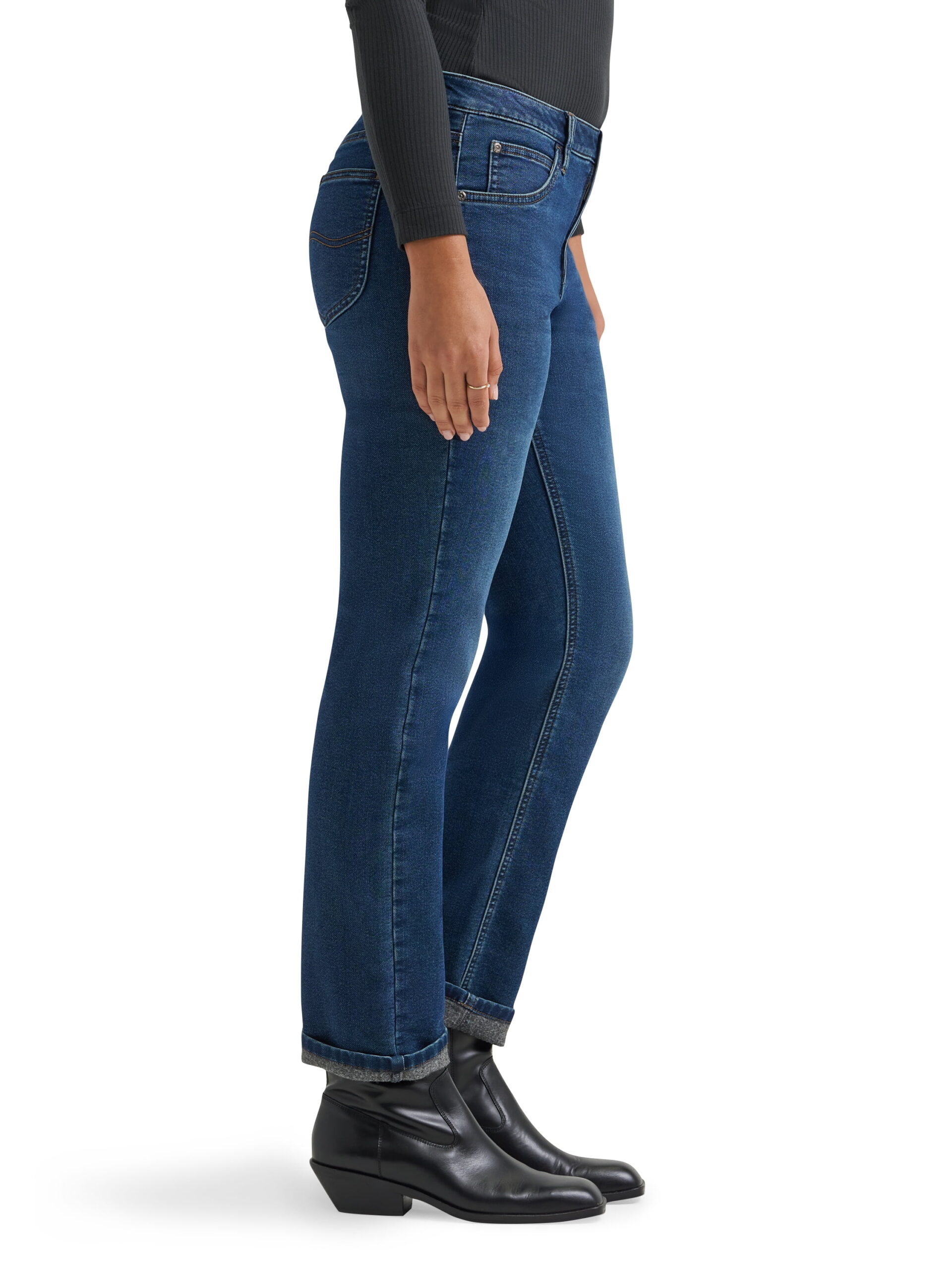 Lee® Women's Single Layer Warming Brushed Denim Jeans, Sizes 4-18 - Image 3