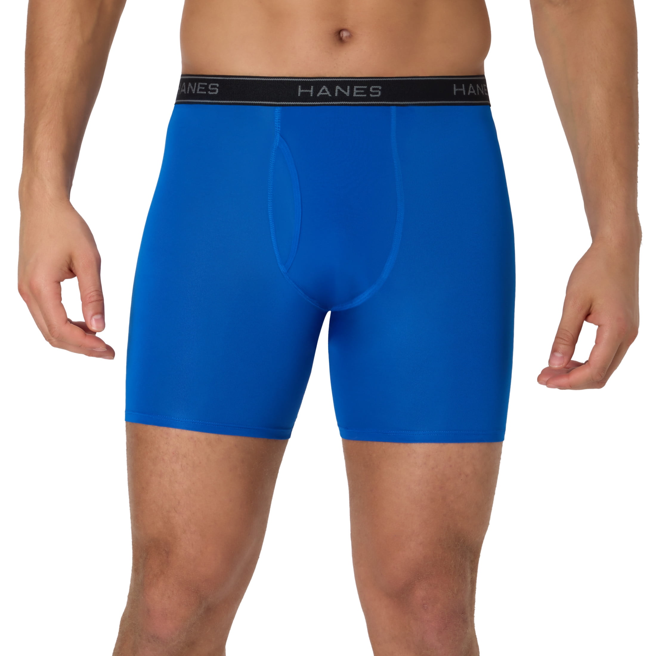 Hanes Men’s Performance Boxer Brief Underwear Pack, Stretch, Assorted, 6-Pack - Image 3