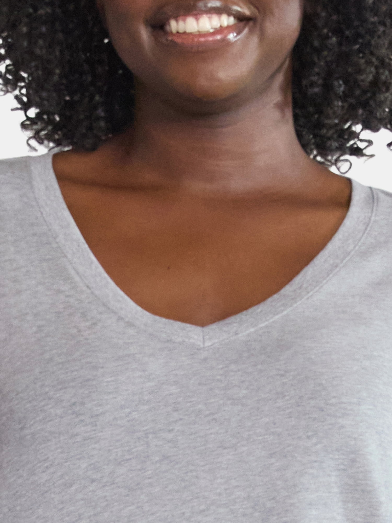 (3 Pack) Terra & Sky Women's Plus Size V-Neck Tee with Long Sleeves, Sizes 0X-5X - Image 5