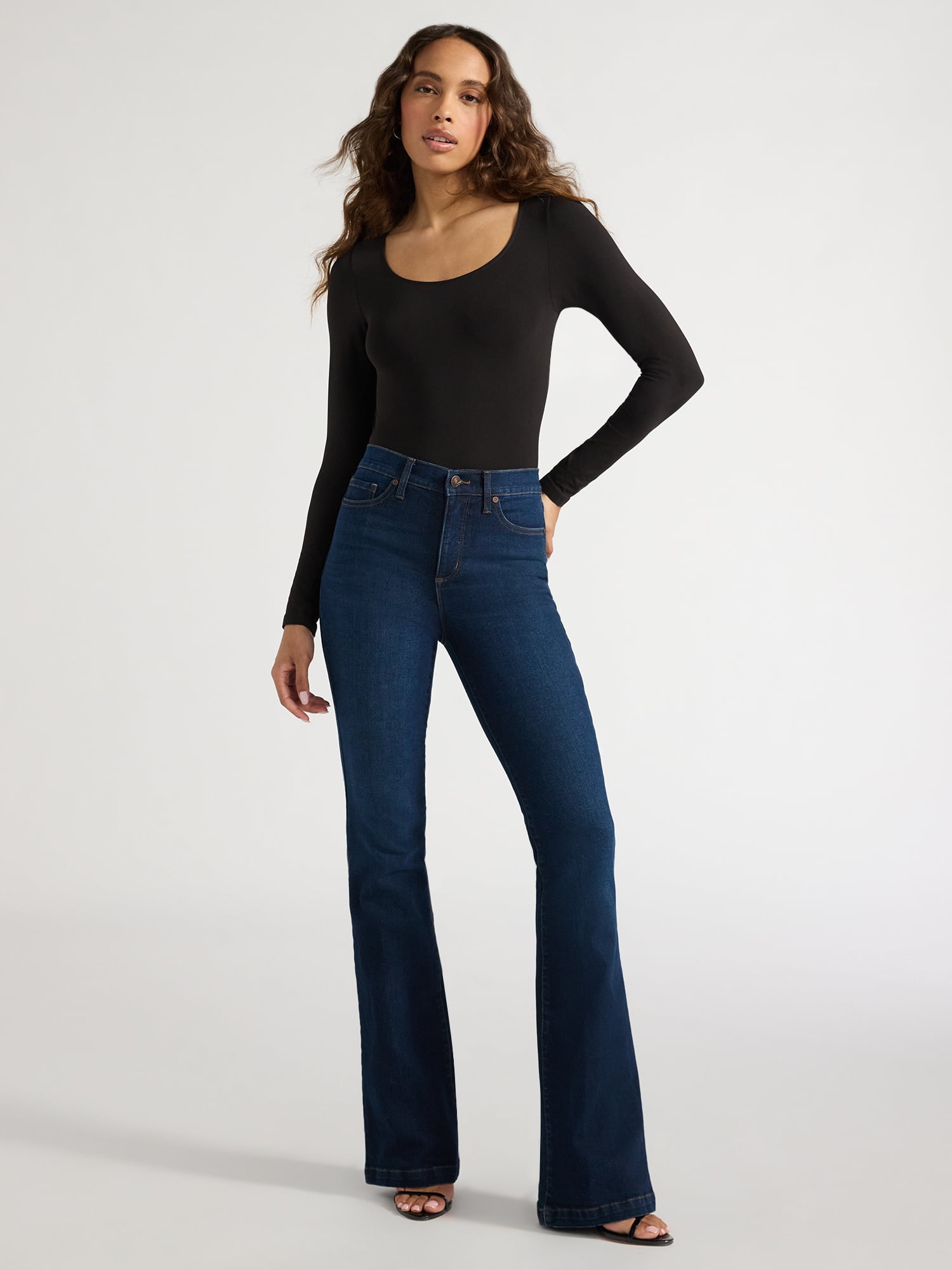 Sofia by Sofia Vergara Women's and Women's Plus Melisa Flare High Rise Jeans, 30.5", 32.5" and 34.5" Inseams, Sizes 0-28 - Image 2