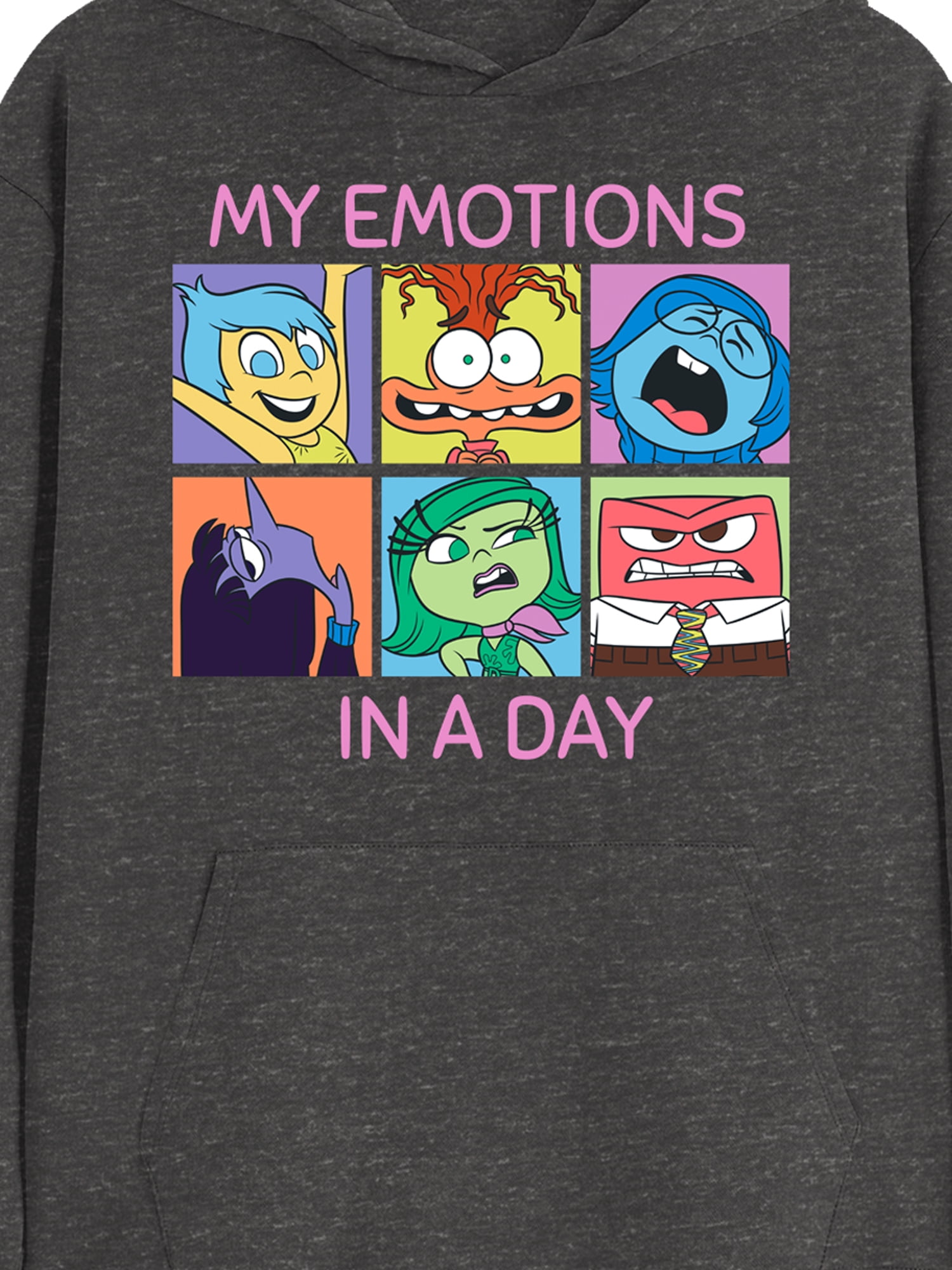 Inside Out, Men's & Big Men's Graphic Hoodie, My Emotions, Sizes XS-3XL - Image 3