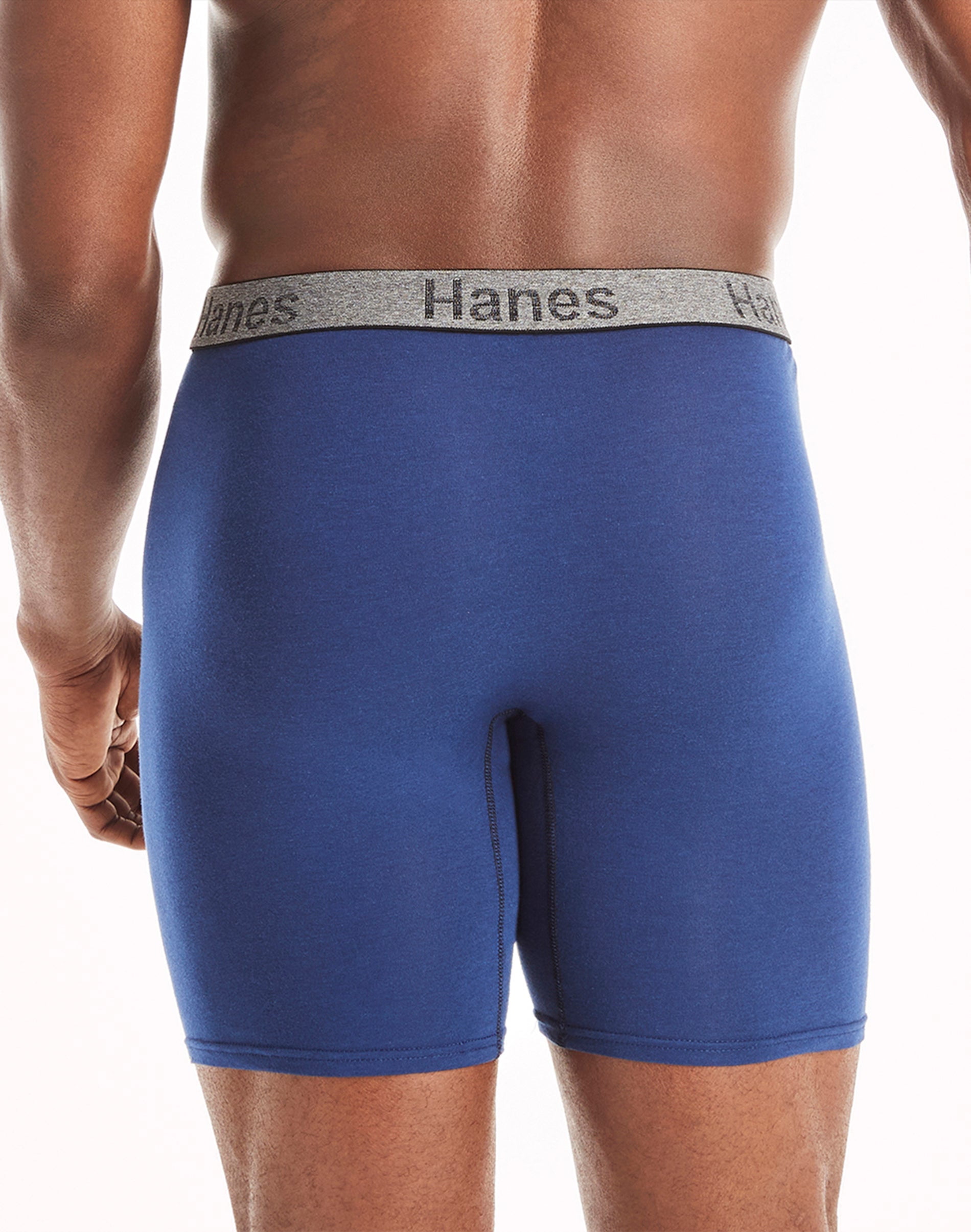 Hanes Men's Comfort Flex Fit Ultra Soft Cotton Stretch Long Leg Boxer Briefs, 3 Pack, Sizes S-3XL - Image 6