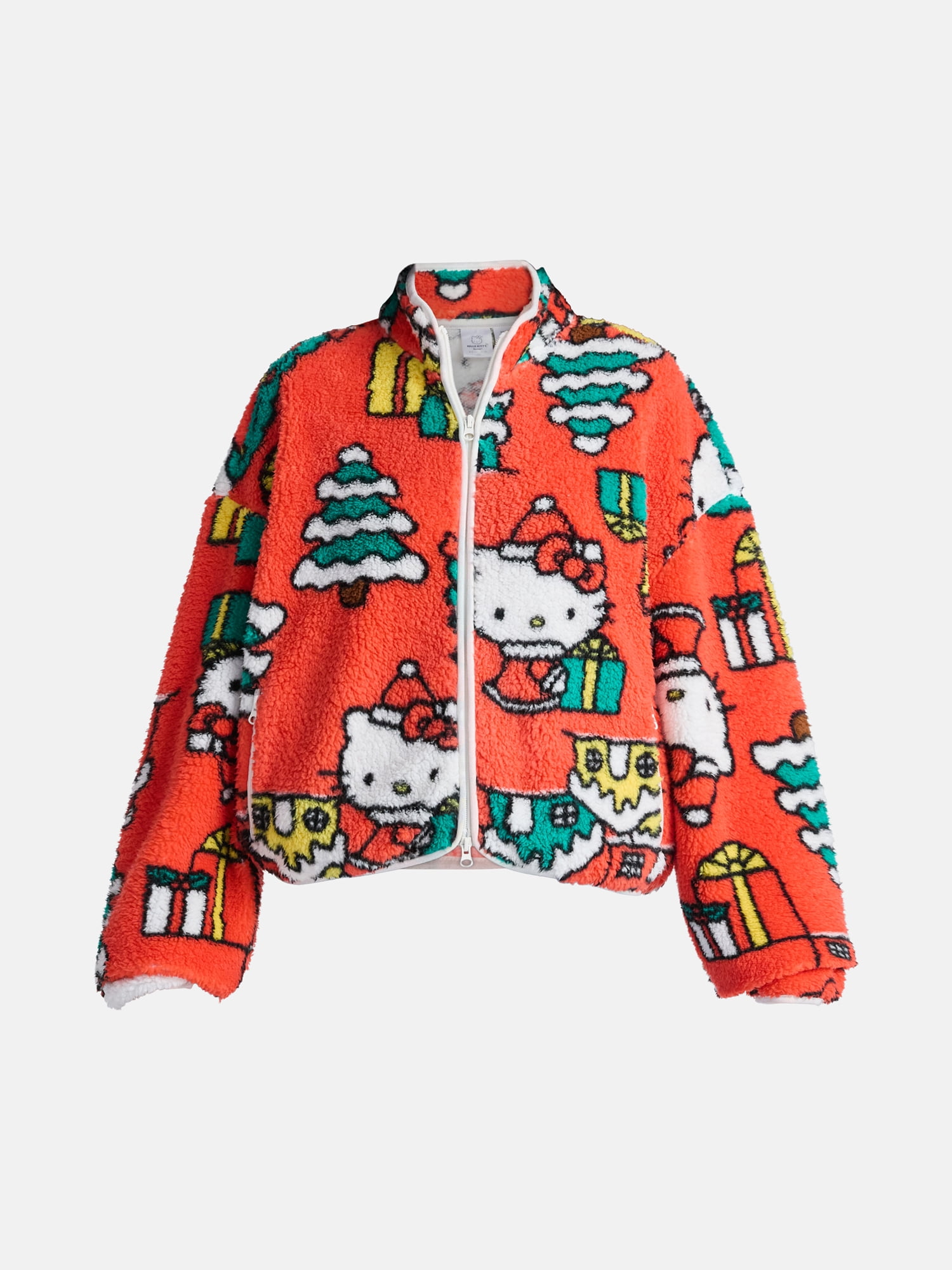 Hello Kitty Women’s Christmas Print Woobie Fleece Jacket, Sizes XXS-XXL - Image 6