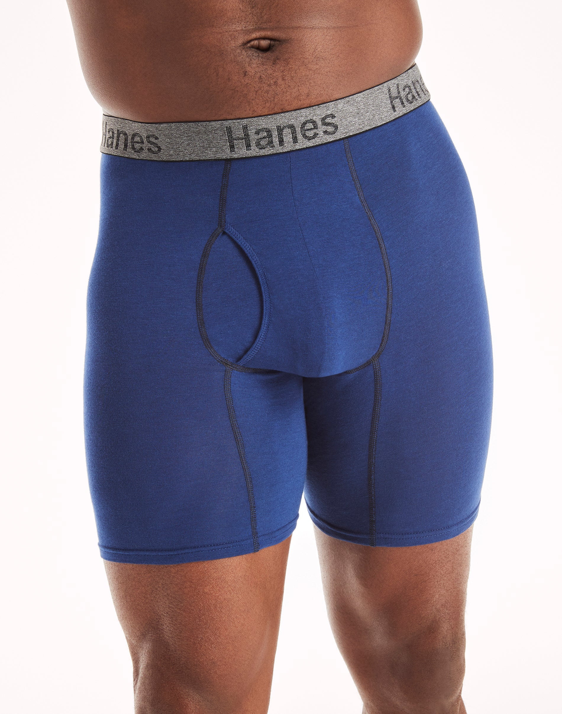 Hanes Men's Comfort Flex Fit Ultra Soft Cotton Stretch Long Leg Boxer Briefs, 3 Pack, Sizes S-3XL - Image 4