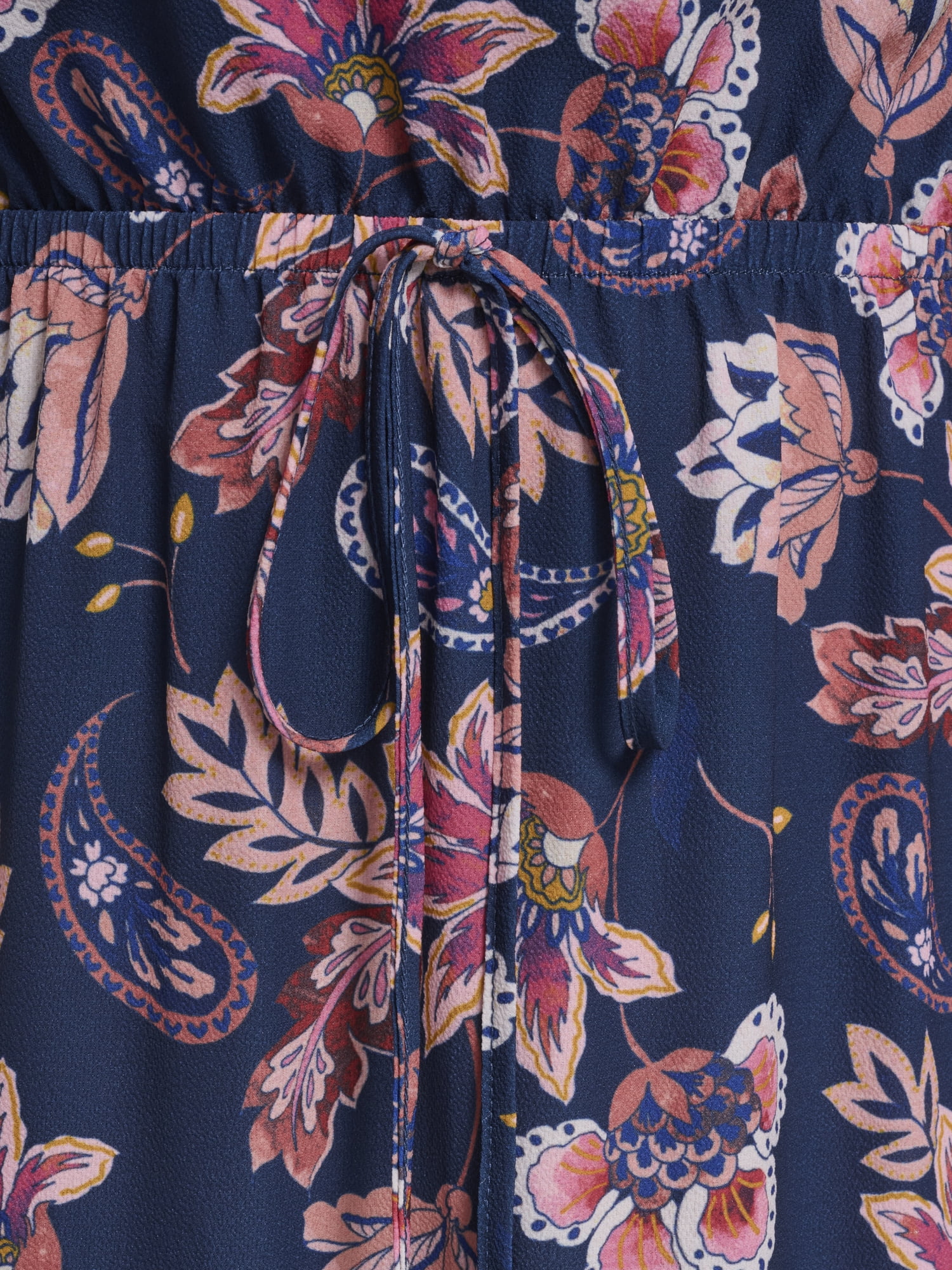 Falling Flowers Women's Blouson Tiered Dress, Sizes XS-XL - Image 5