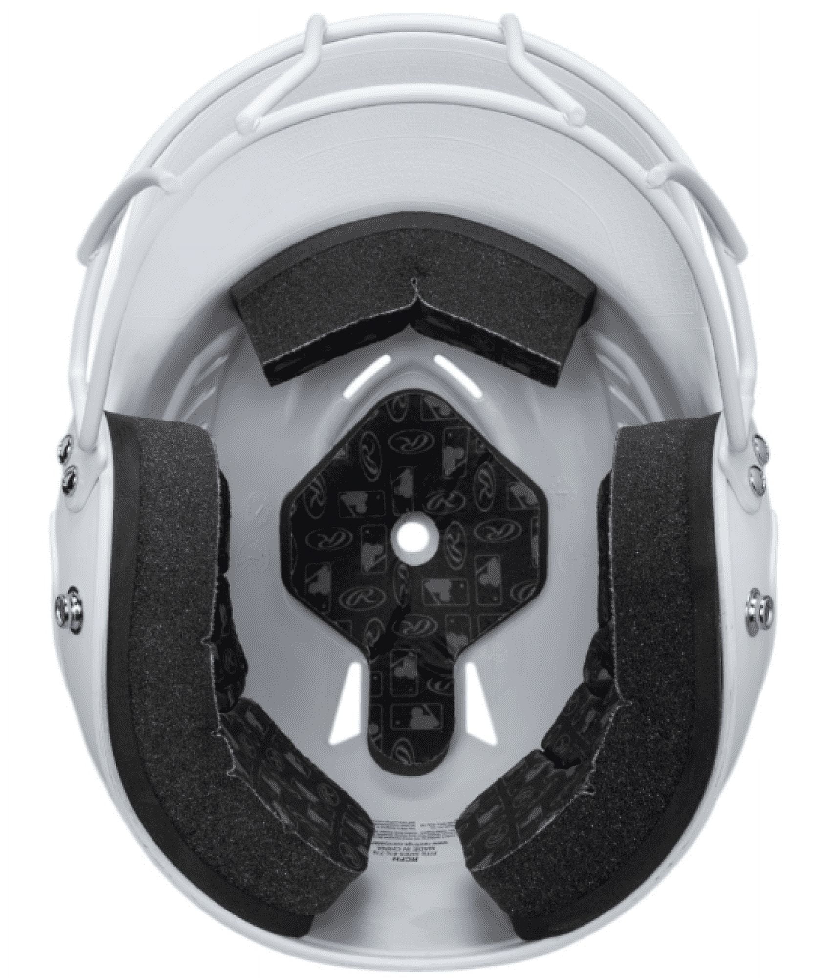 Rawlings Coolflo Fastpitch Softball Helmet with Face Guard, Matte White - Image 5